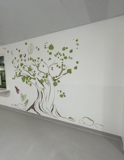 décoration murale humanisante salles d'accouchement CH Épinal